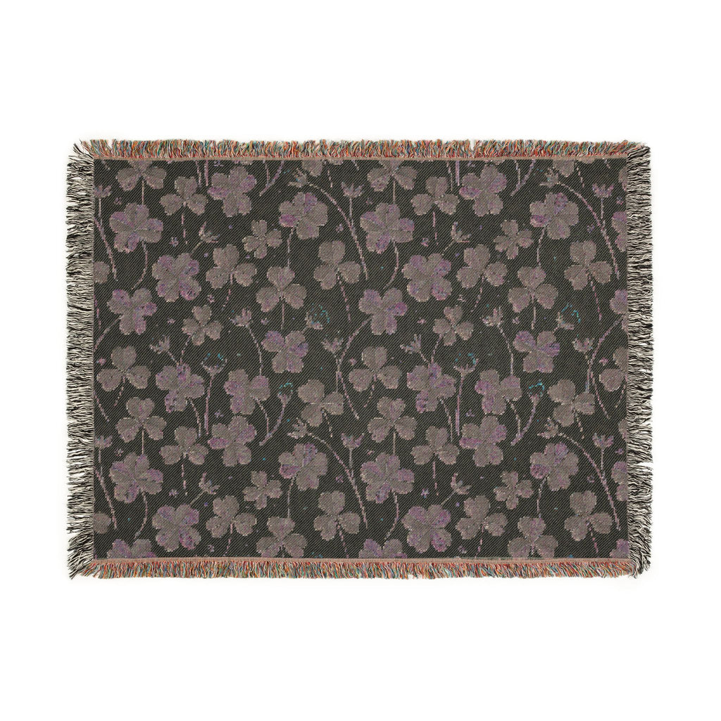 Shamrock & Floral Woven Blanket — St. Patrick’s Day Cozy Throw