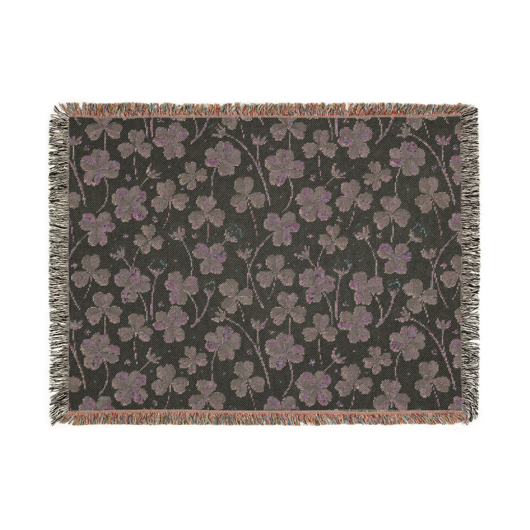 Shamrock & Floral Woven Blanket — St. Patrick’s Day Cozy Throw