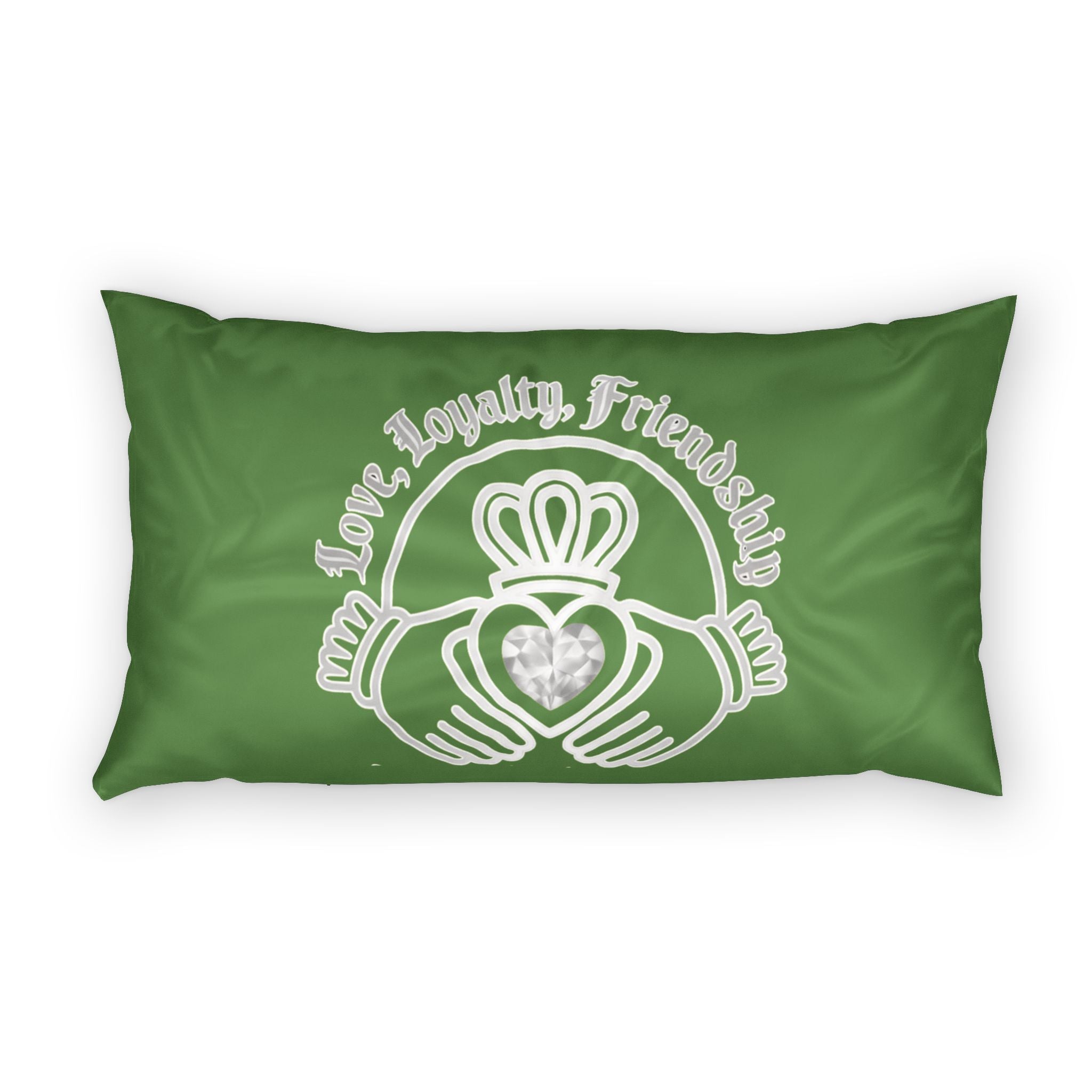Claddagh Cotton Pillow Sham — Irish Friendship Love Loyalty Design