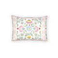 Trellised Floral Cotton Pillow Sham — Decorative Garden Trellis Throw Pillow Cover