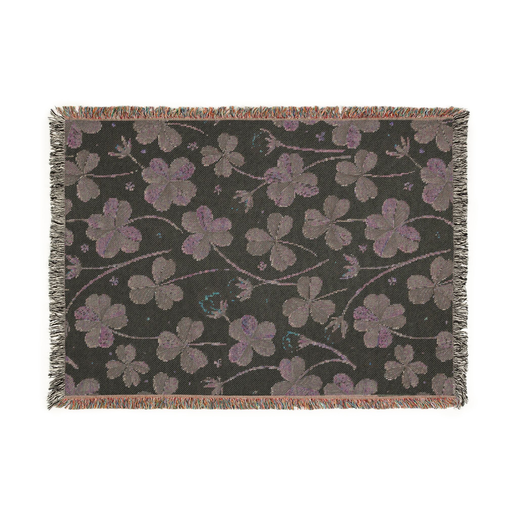 Shamrock & Floral Woven Blanket — St. Patrick’s Day Cozy Throw