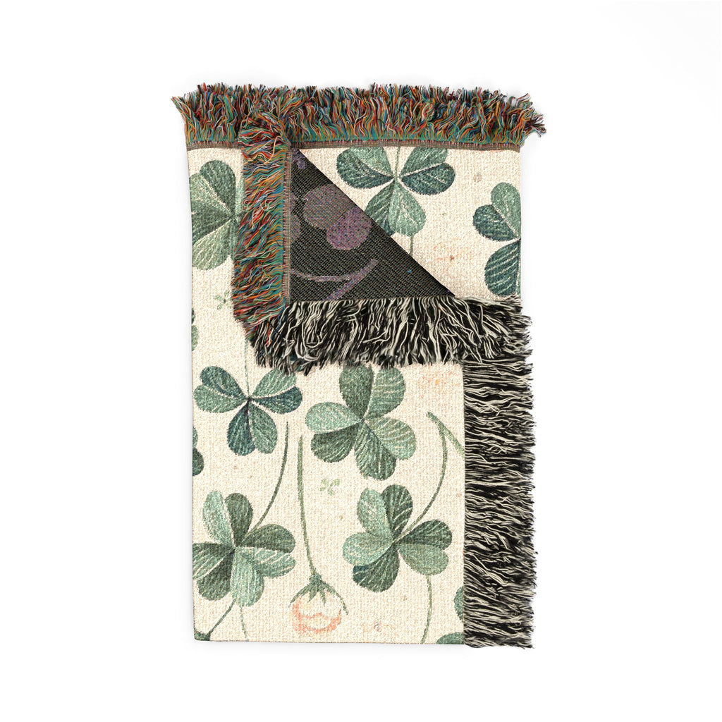 Shamrock & Floral Woven Blanket — St. Patrick’s Day Cozy Throw