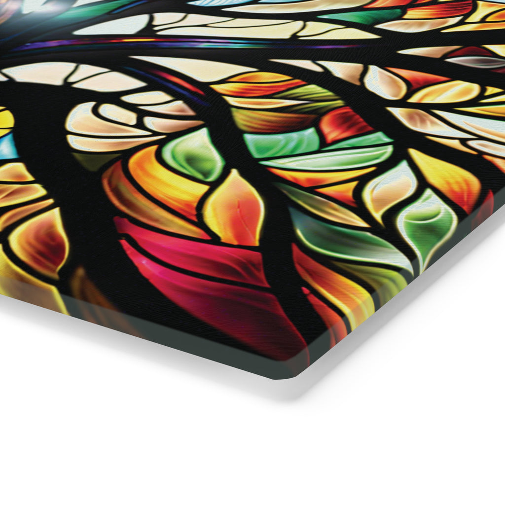 Stained Glass Tree of Life Cutting Board — Decorative Tempered Glass Kitchen Board