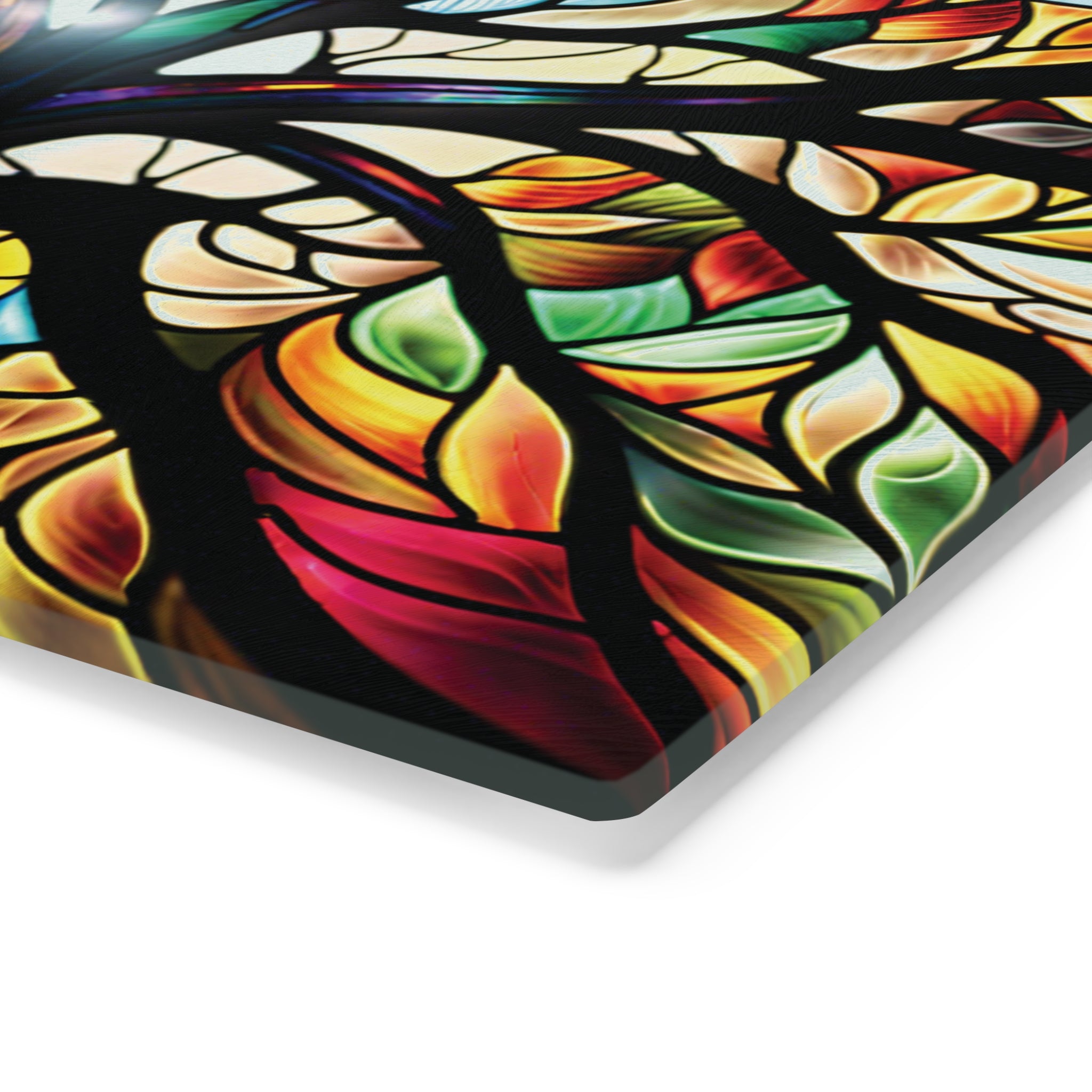 Stained Glass Tree of Life Cutting Board — Decorative Tempered Glass Kitchen Board