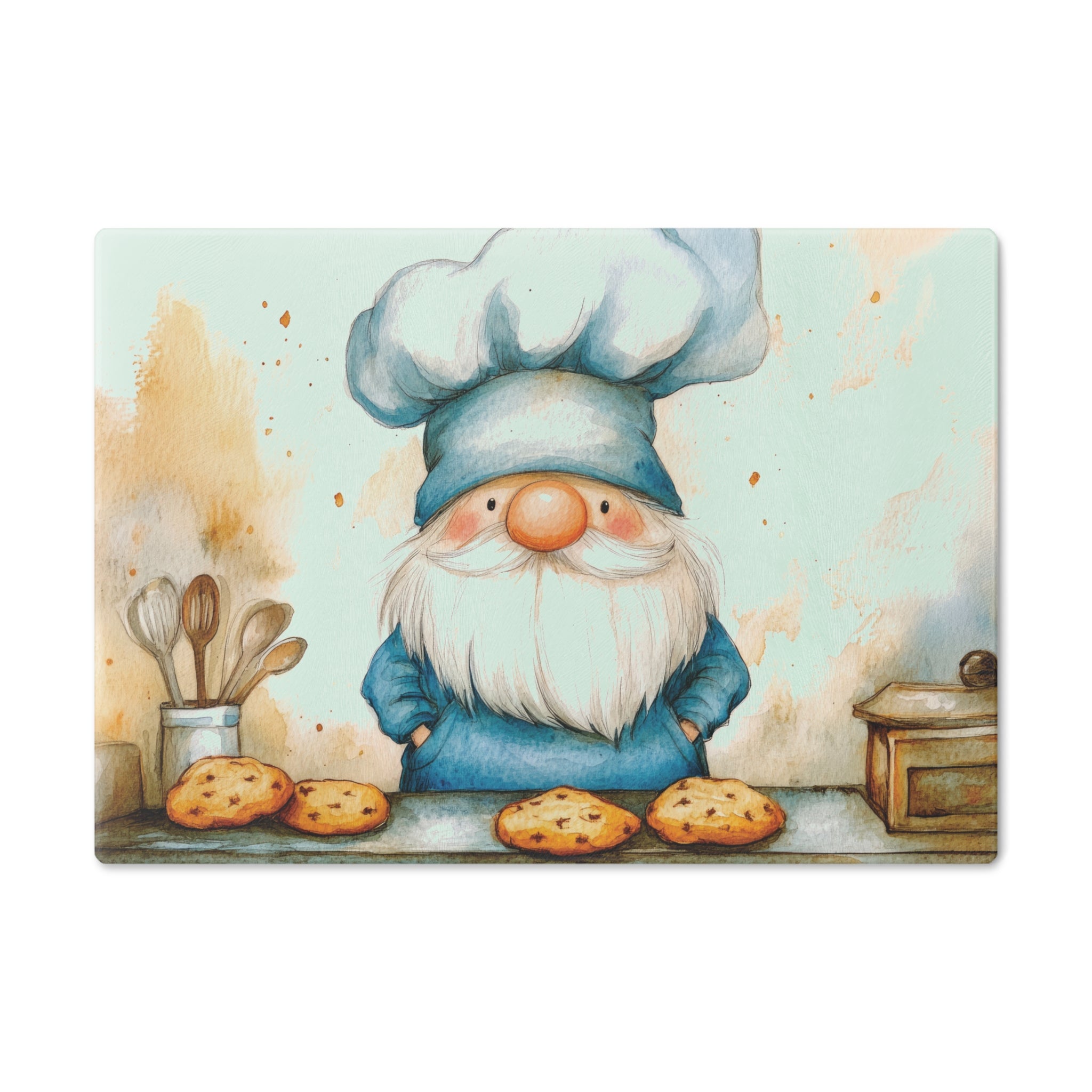 Baking Gnome Tempered Glass Cutting Board