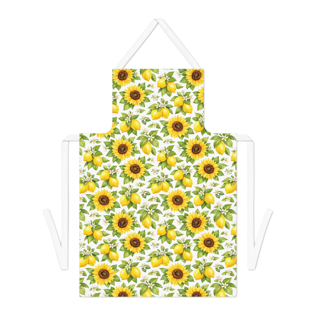 Lemon & Sunflower Apron — Bright Citrus Kitchen Chef Apron