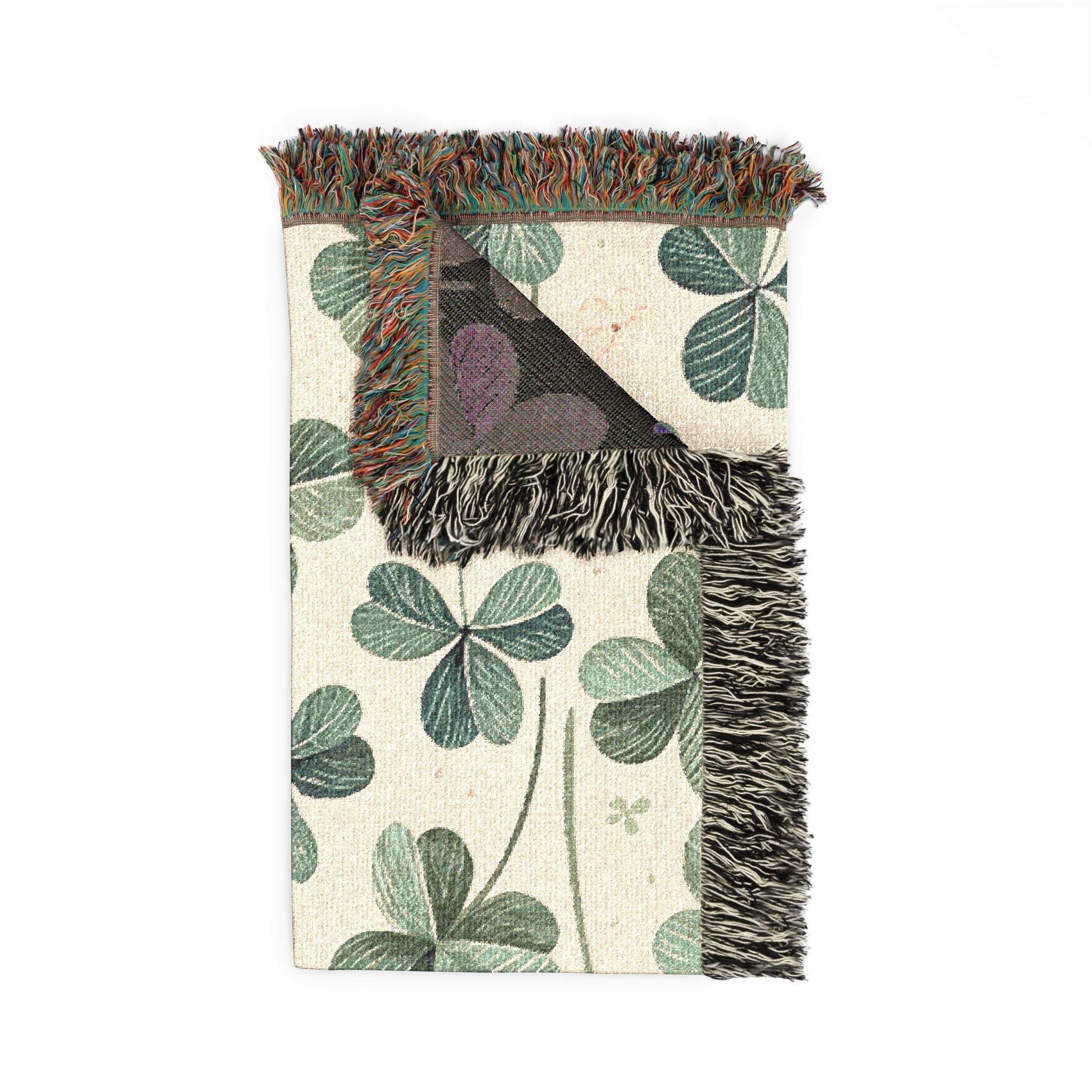 Shamrock & Floral Woven Blanket — St. Patrick’s Day Cozy Throw