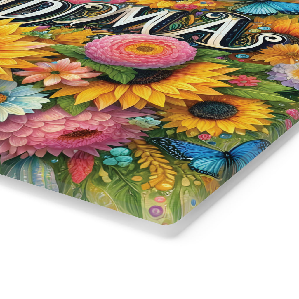 Sunflower Cutting Board — "Grandma" Printed Kitchen Gift