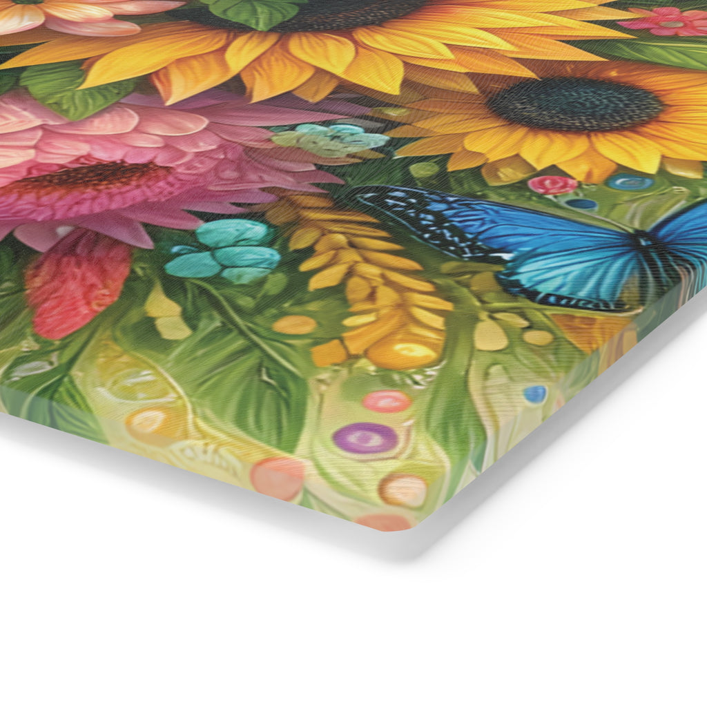 Sunflower Cutting Board — "Grandma" Printed Kitchen Gift
