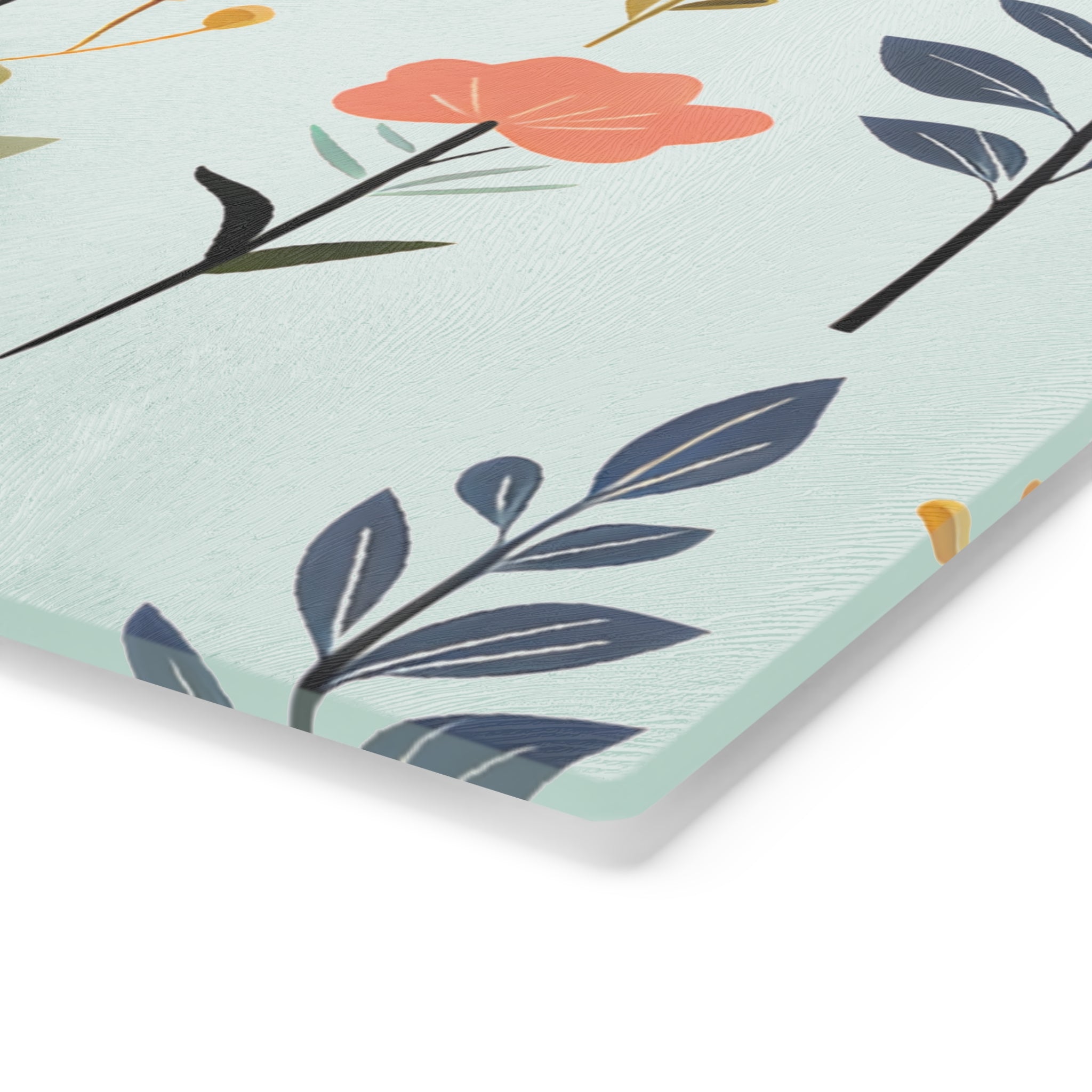 Wildflower Glass Cutting Board — Floral Kitchen Cutting Board