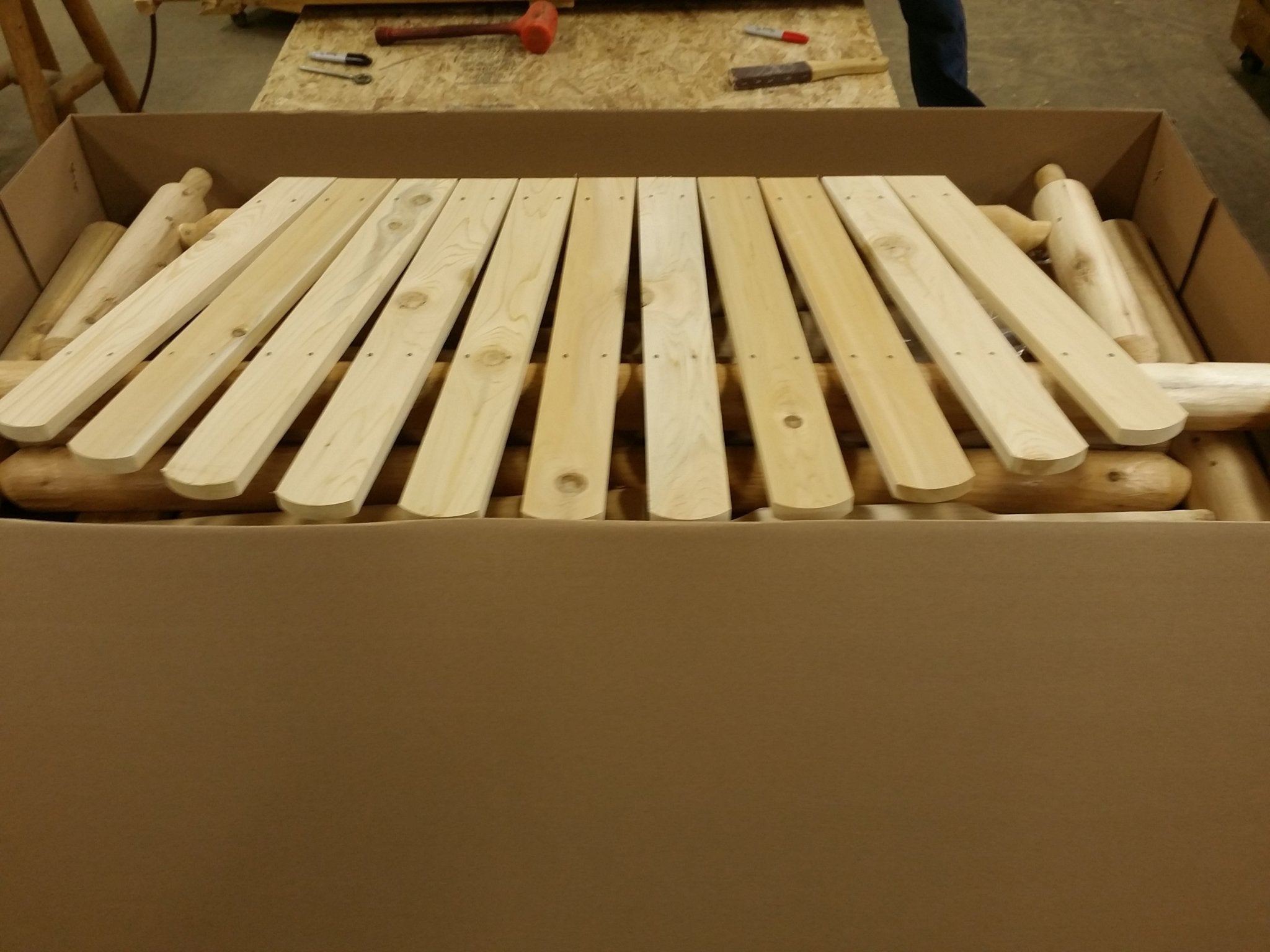 Rustic Log Swing Set