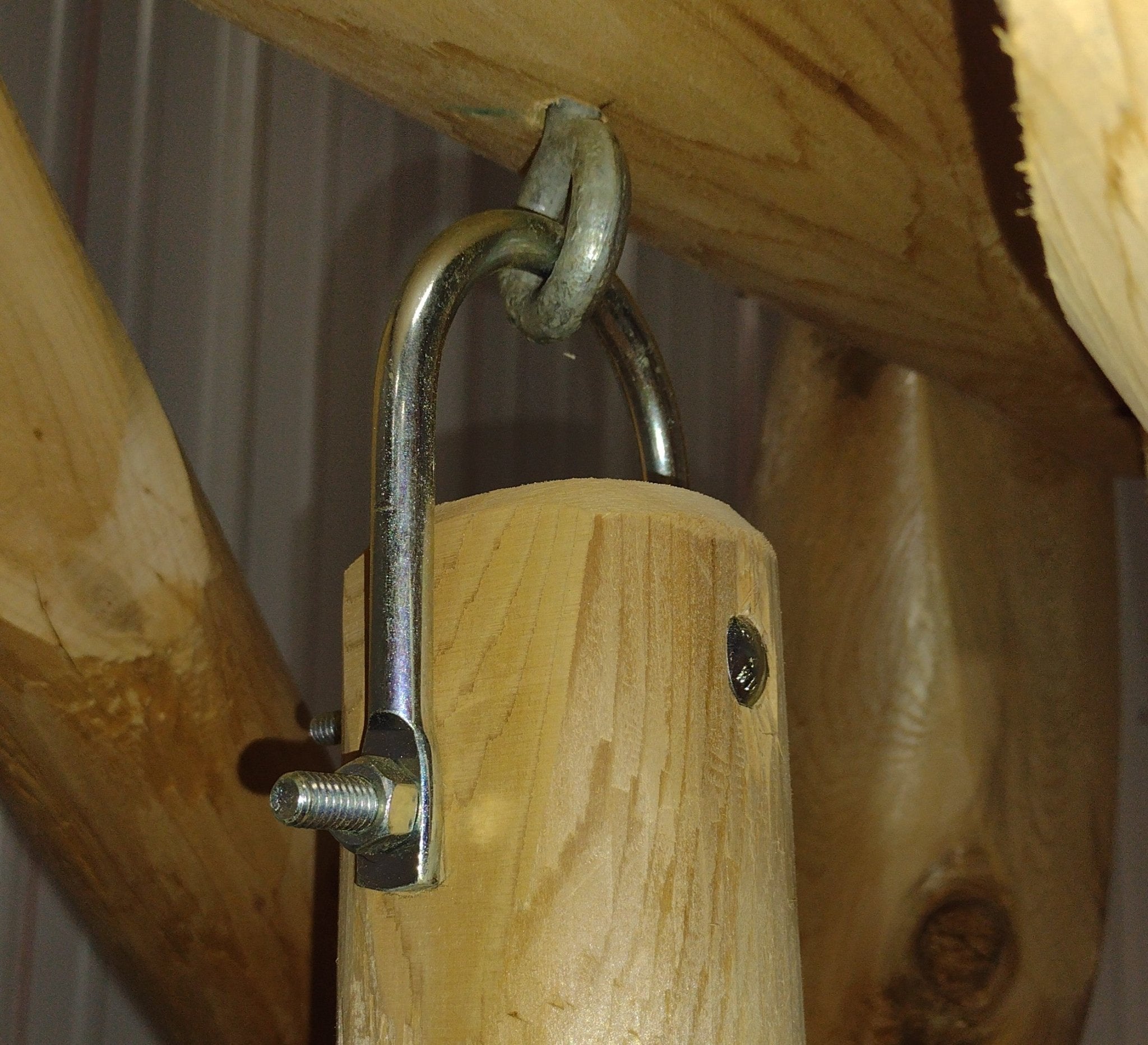 Rustic Log Swing Set