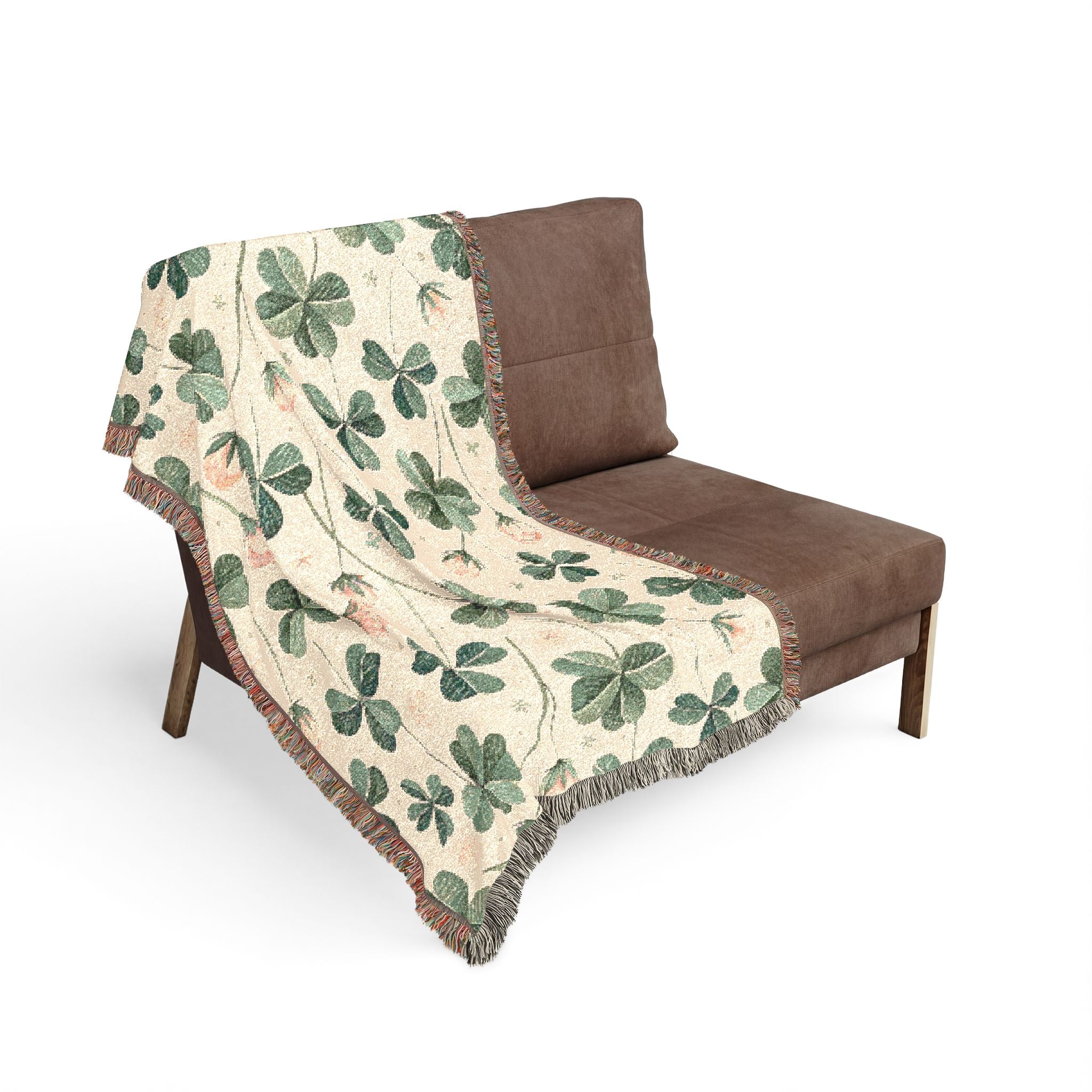 Shamrock & Floral Woven Blanket — St. Patrick’s Day Cozy Throw