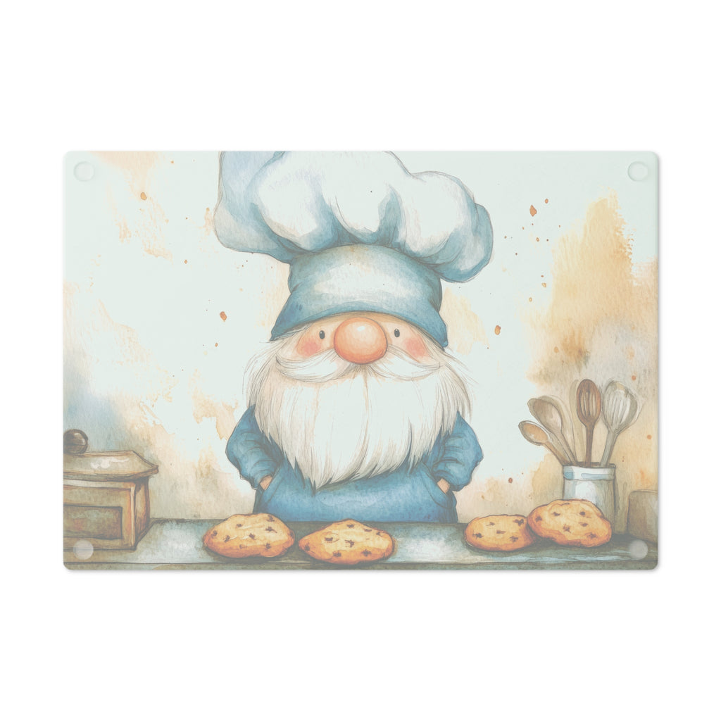 Baking Gnome Tempered Glass Cutting Board