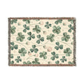 Shamrock & Floral Woven Blanket — St. Patrick’s Day Cozy Throw
