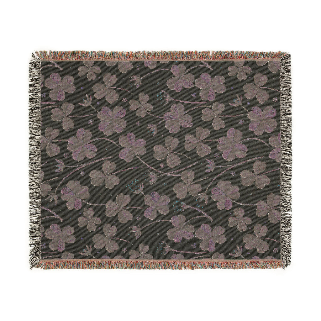 Shamrock & Floral Woven Blanket — St. Patrick’s Day Cozy Throw