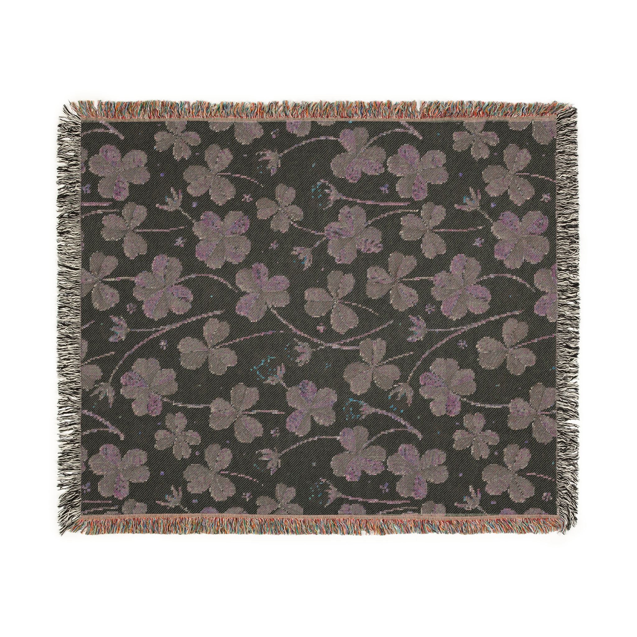 Shamrock & Floral Woven Blanket — St. Patrick’s Day Cozy Throw