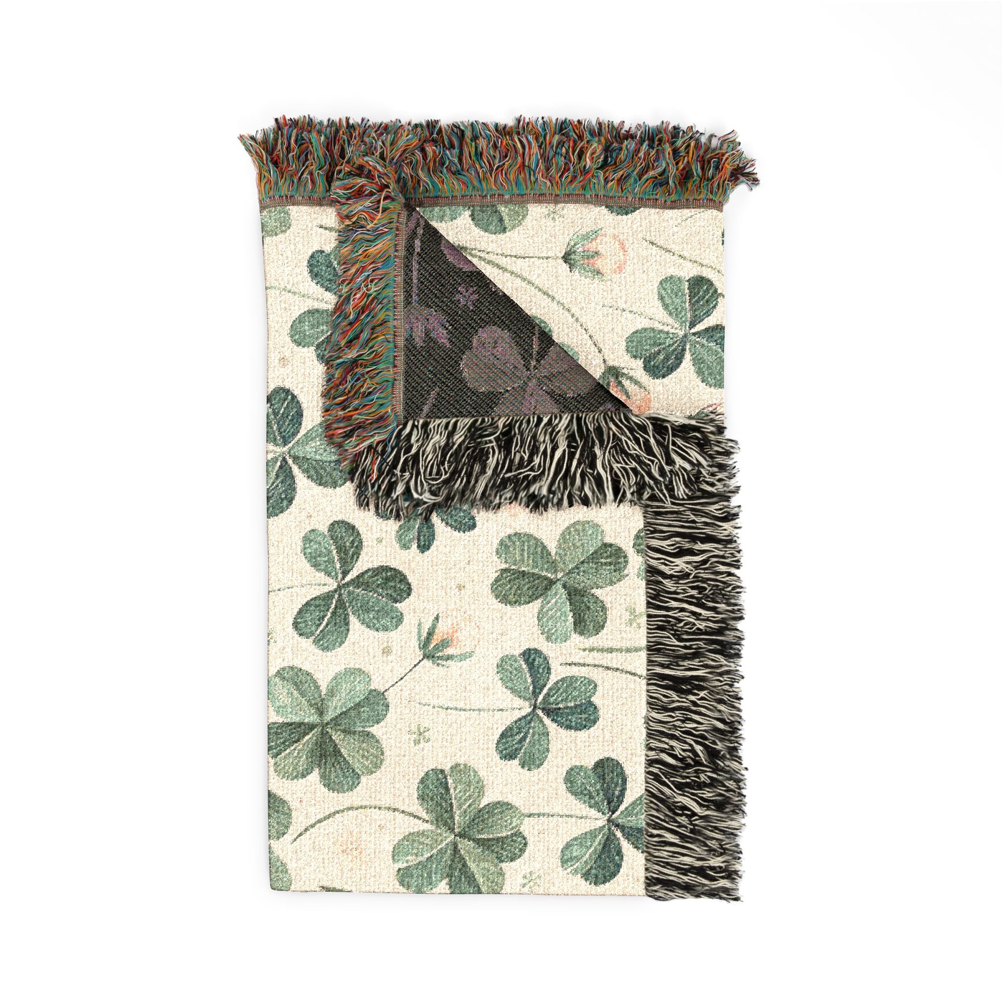 Shamrock & Floral Woven Blanket — St. Patrick’s Day Cozy Throw