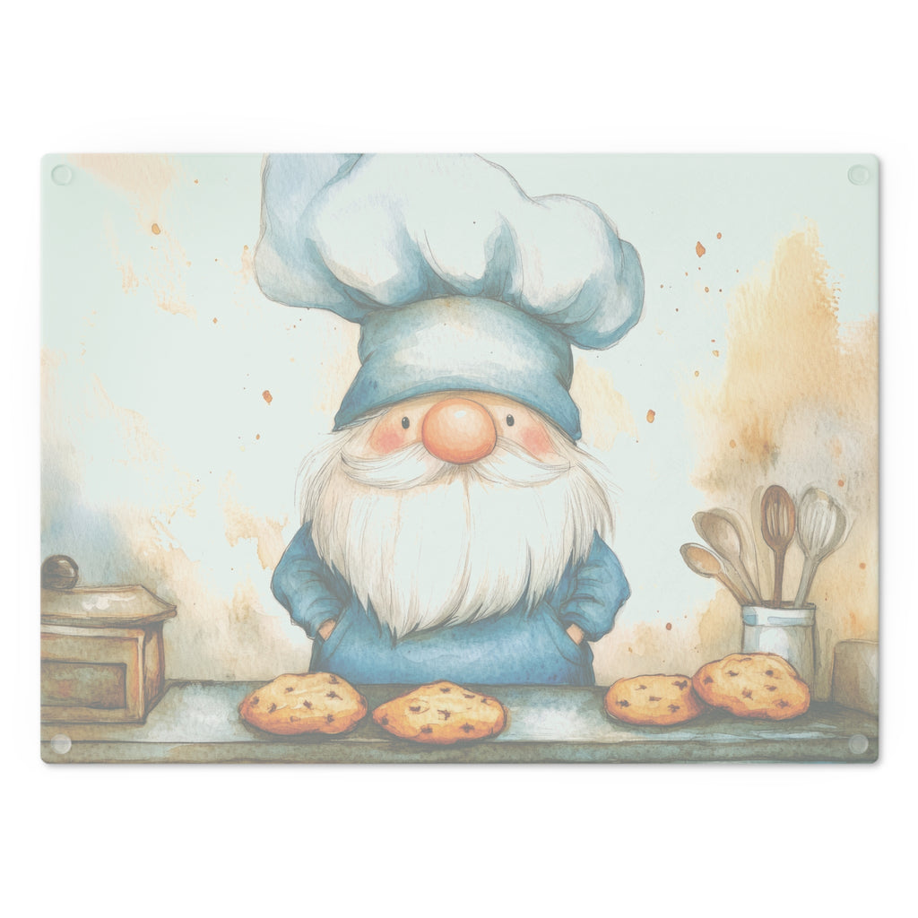 Baking Gnome Tempered Glass Cutting Board