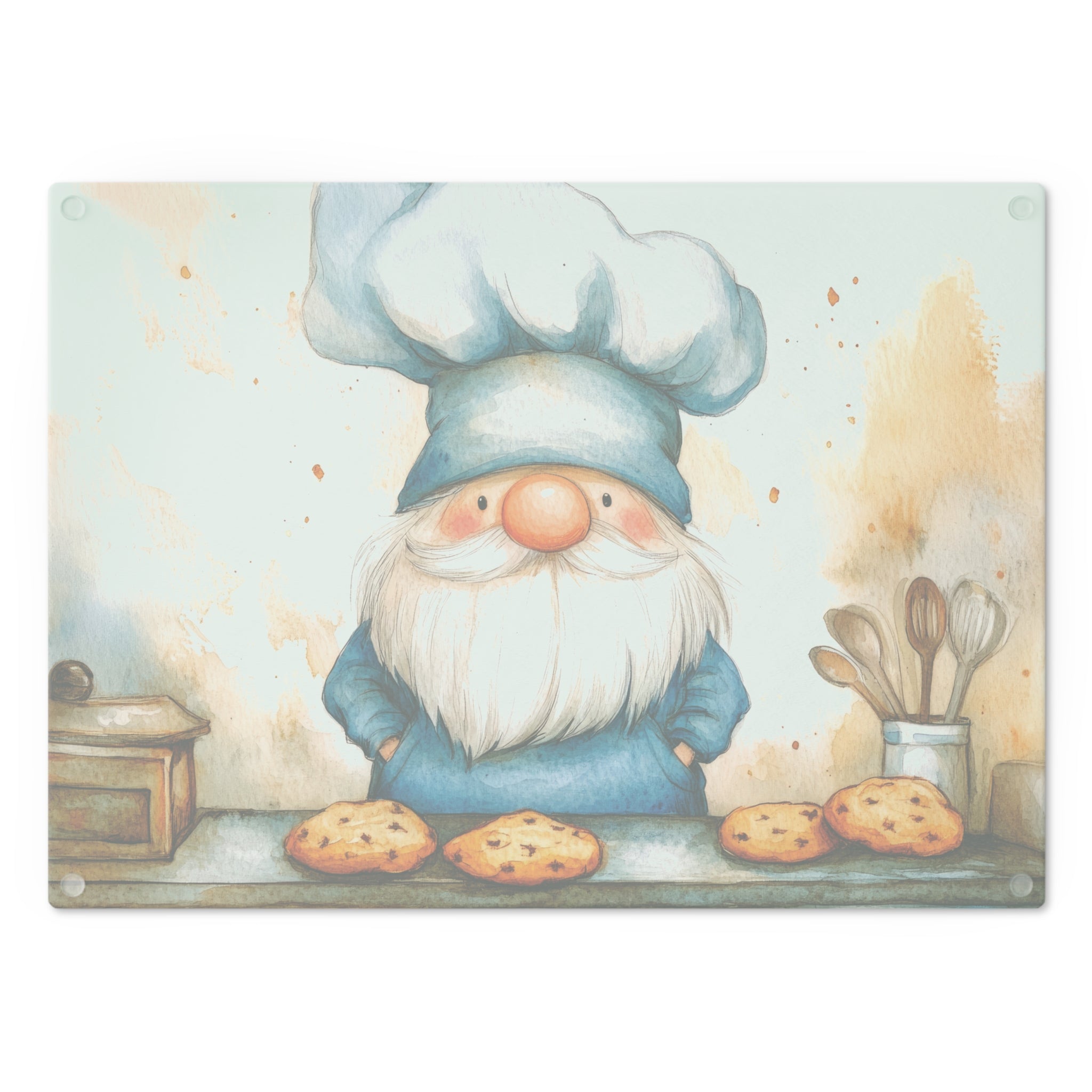Baking Gnome Tempered Glass Cutting Board