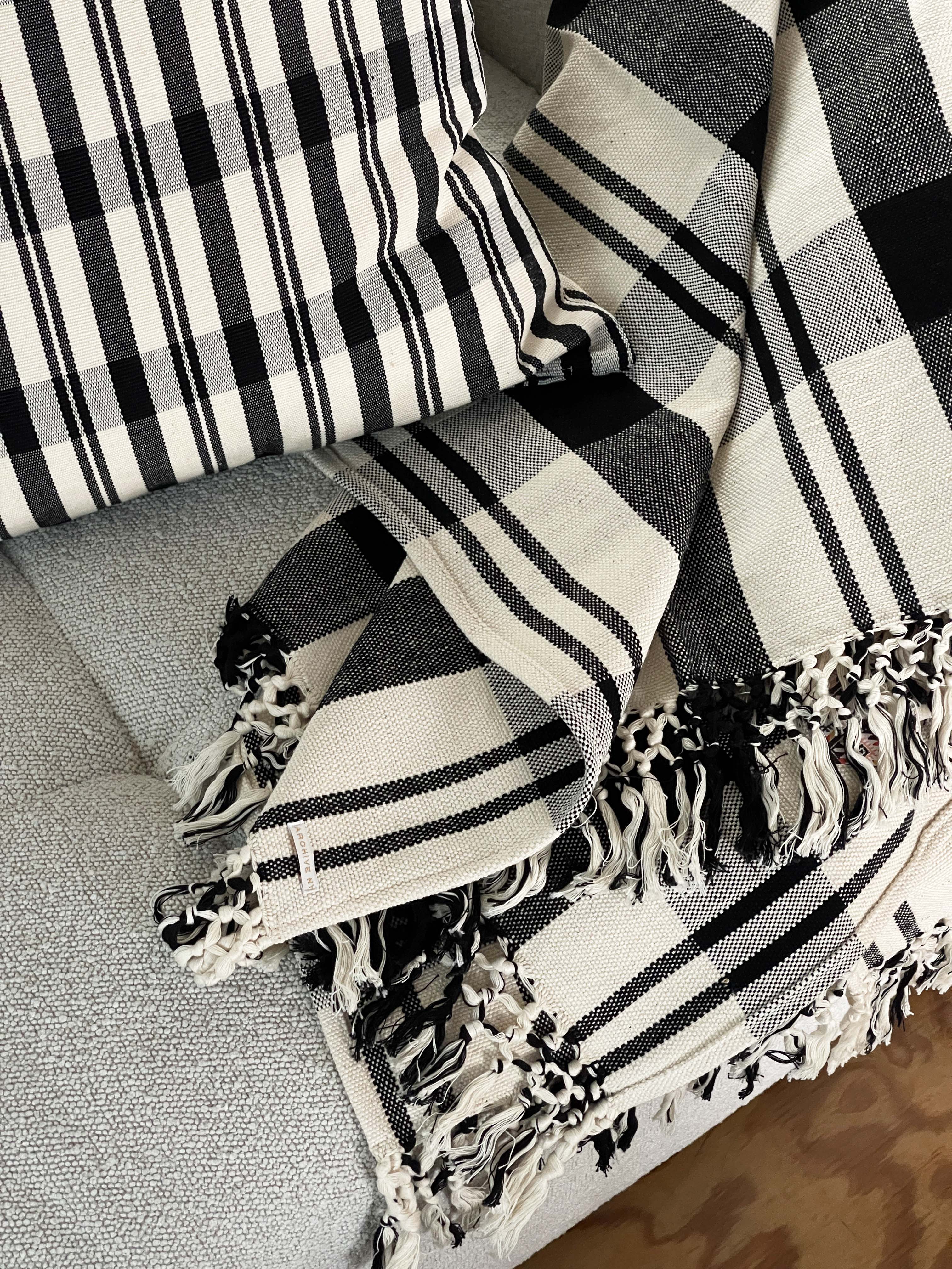 Cecilia Striped Cotton Throw Blanket