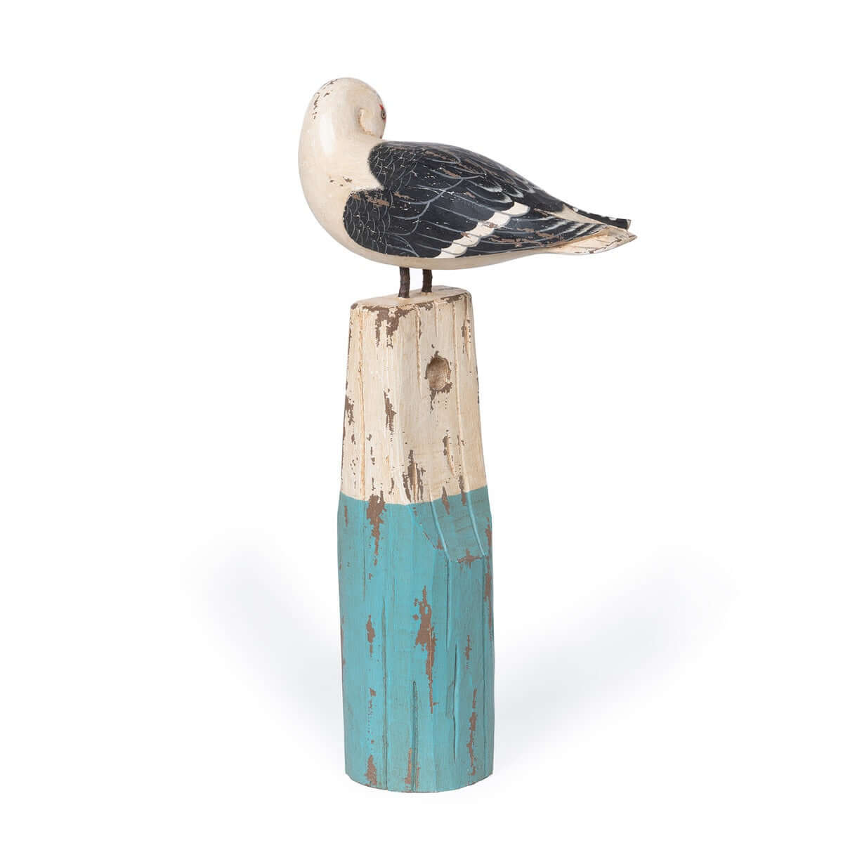 Vintage Nautical Seagull Figurine on Buoy