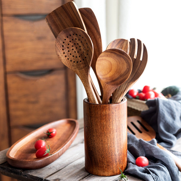 Premium Teak Wooden Utensil Set | 3CARATS