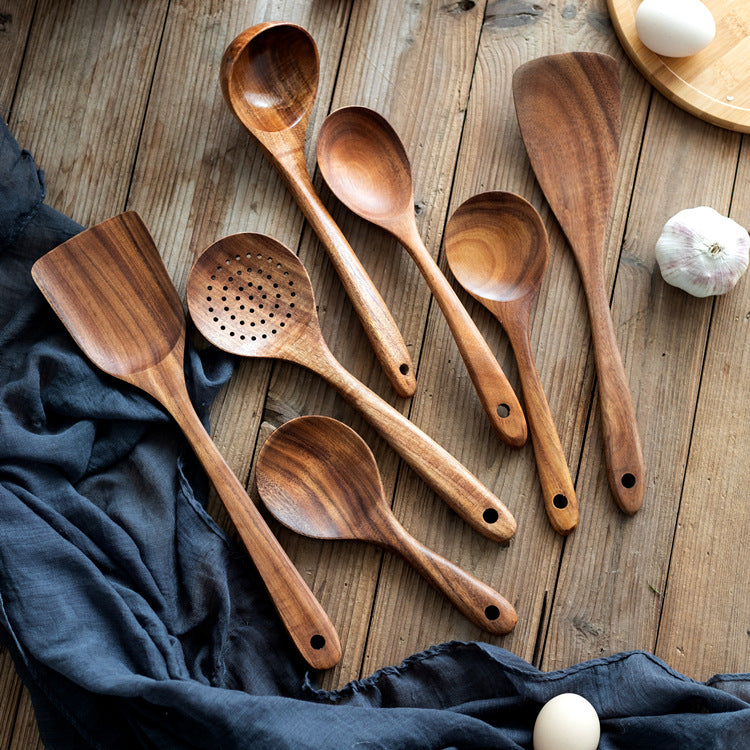 Premium Teak Wooden Utensil Set | 3CARATS