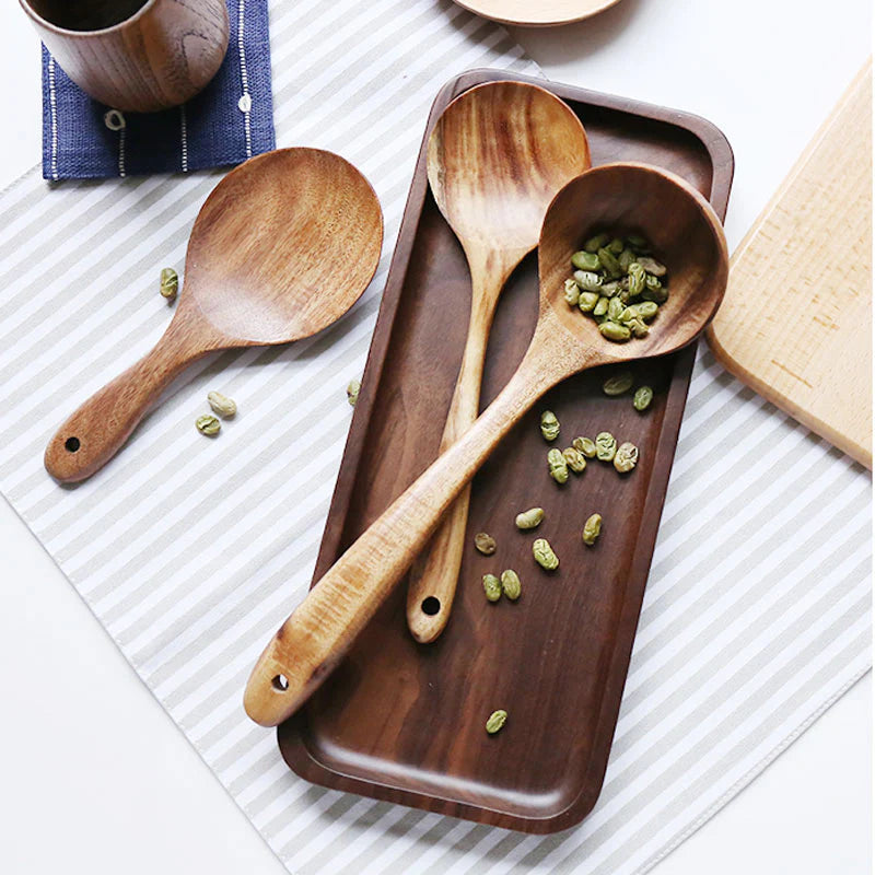 Premium Teak Wooden Utensil Set | 3CARATS