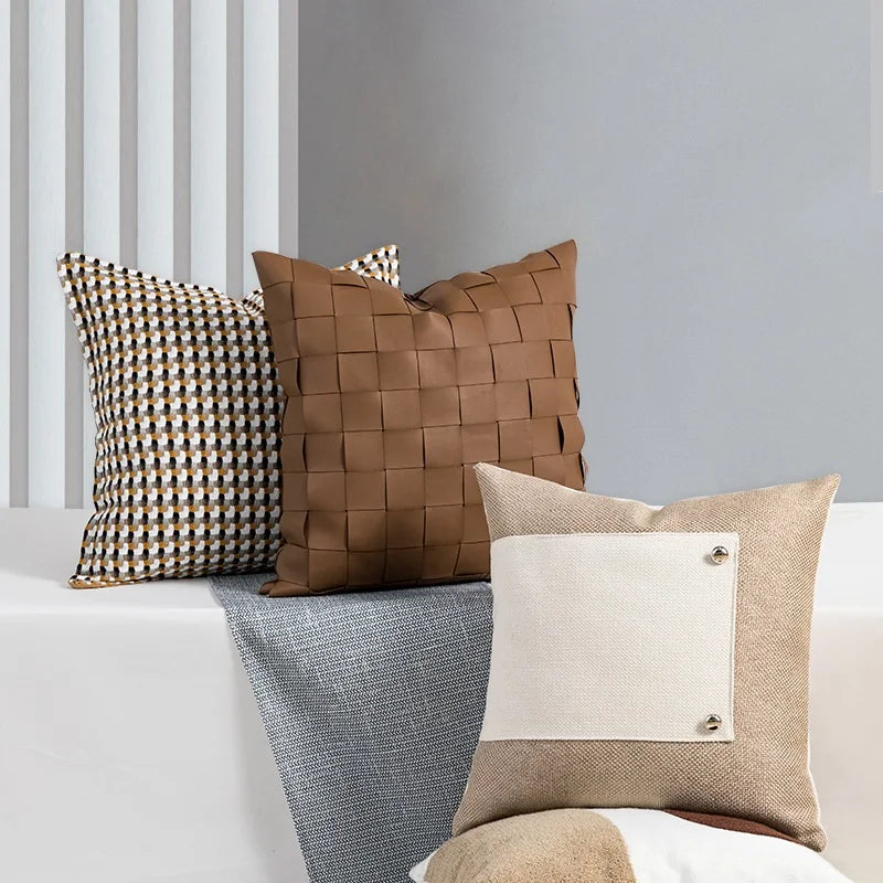 DecorBites™ Luxe 45x45cm Cushion Cover: High Quality Pillowcase for Elegant Home Decor