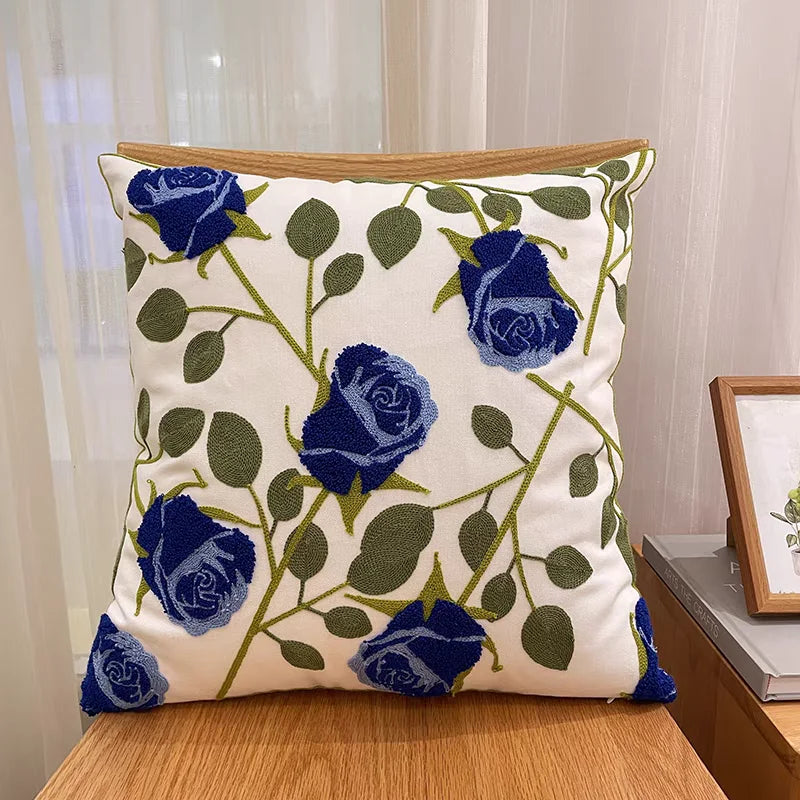 DecorBites™ Luxe Embroidered Cushion Cover, Premium Decor Pillowcases