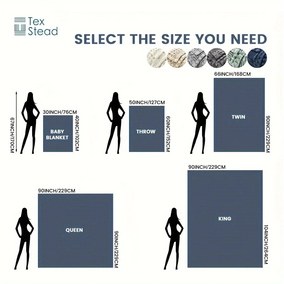 DecorBites™ Bamboo Cotton Waffle Blanket - Lightweight Breathable Blanket