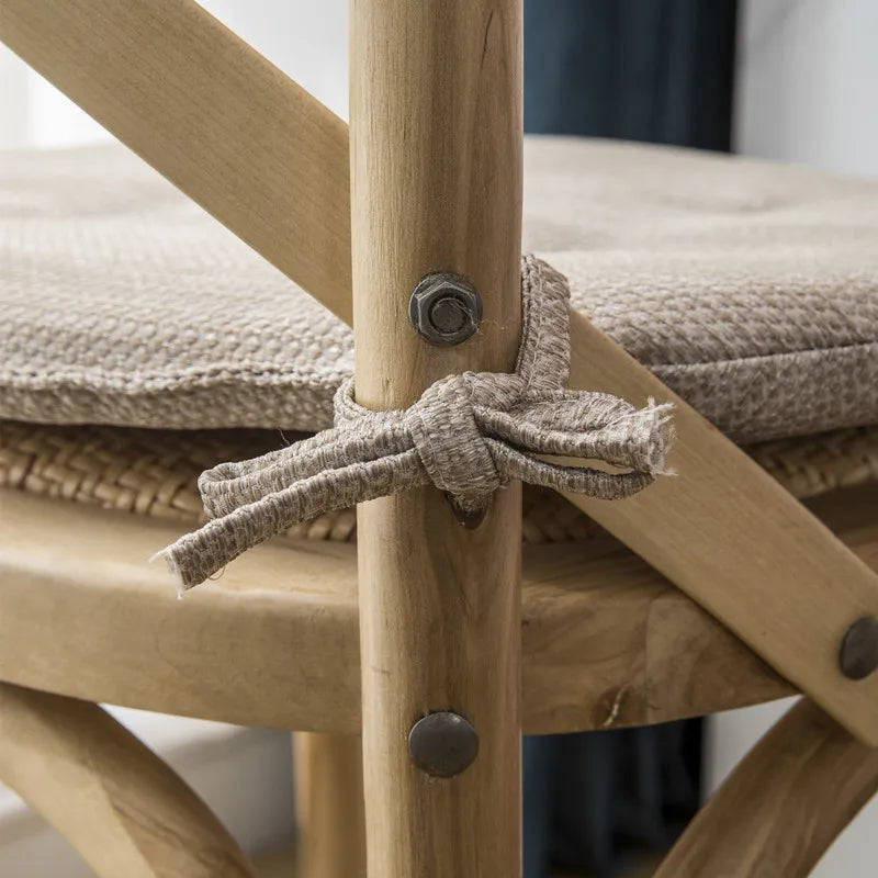 DecorBites™ Linen Chair Cushion: Anti-slip, MultiColor Dining Room & Outdoor Garden Cushions