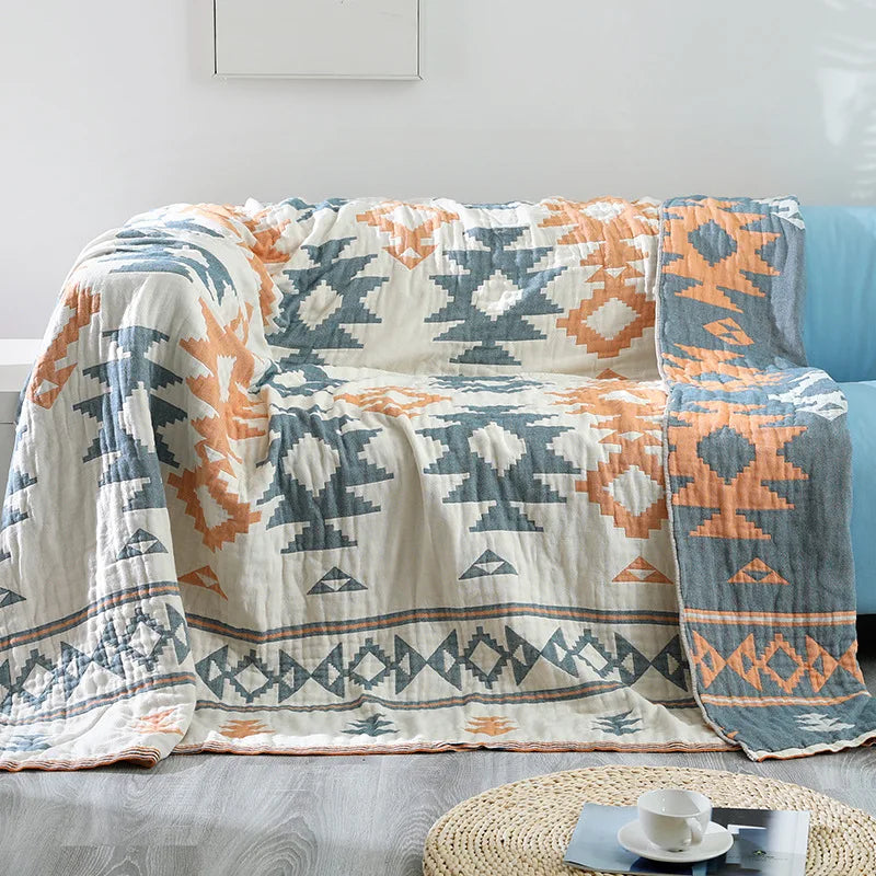 DecorBites™ Boho Cotton Sofa Throw Blanket