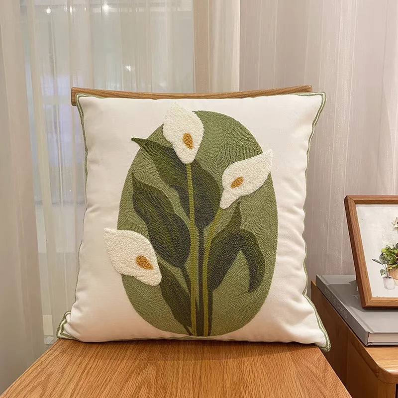 DecorBites™ Luxe Embroidered Cushion Cover, Premium Decor Pillowcases