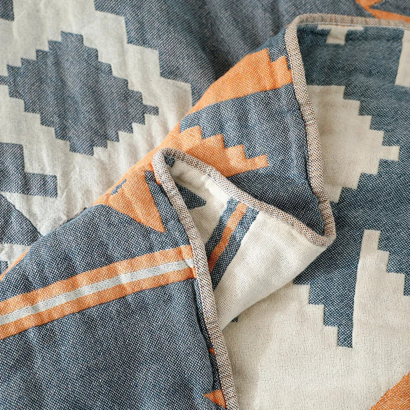 DecorBites™ Boho Cotton Sofa Throw Blanket