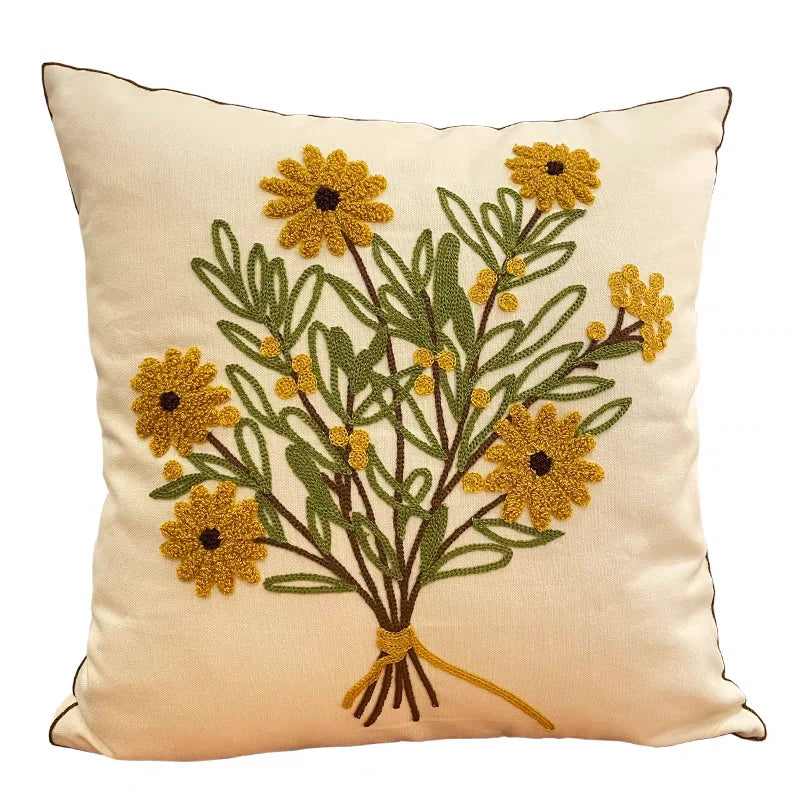 DecorBites™ Luxe Embroidered Cushion Cover, Premium Decor Pillowcases