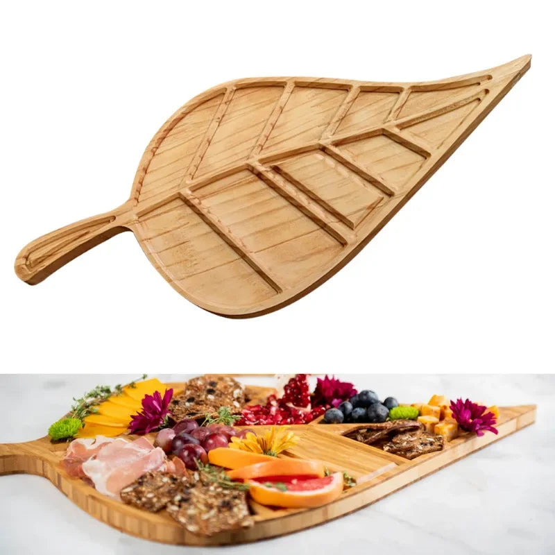 DecorBites™ Leaf Shape Charcuterie Board Platter for Stylish Entertaining