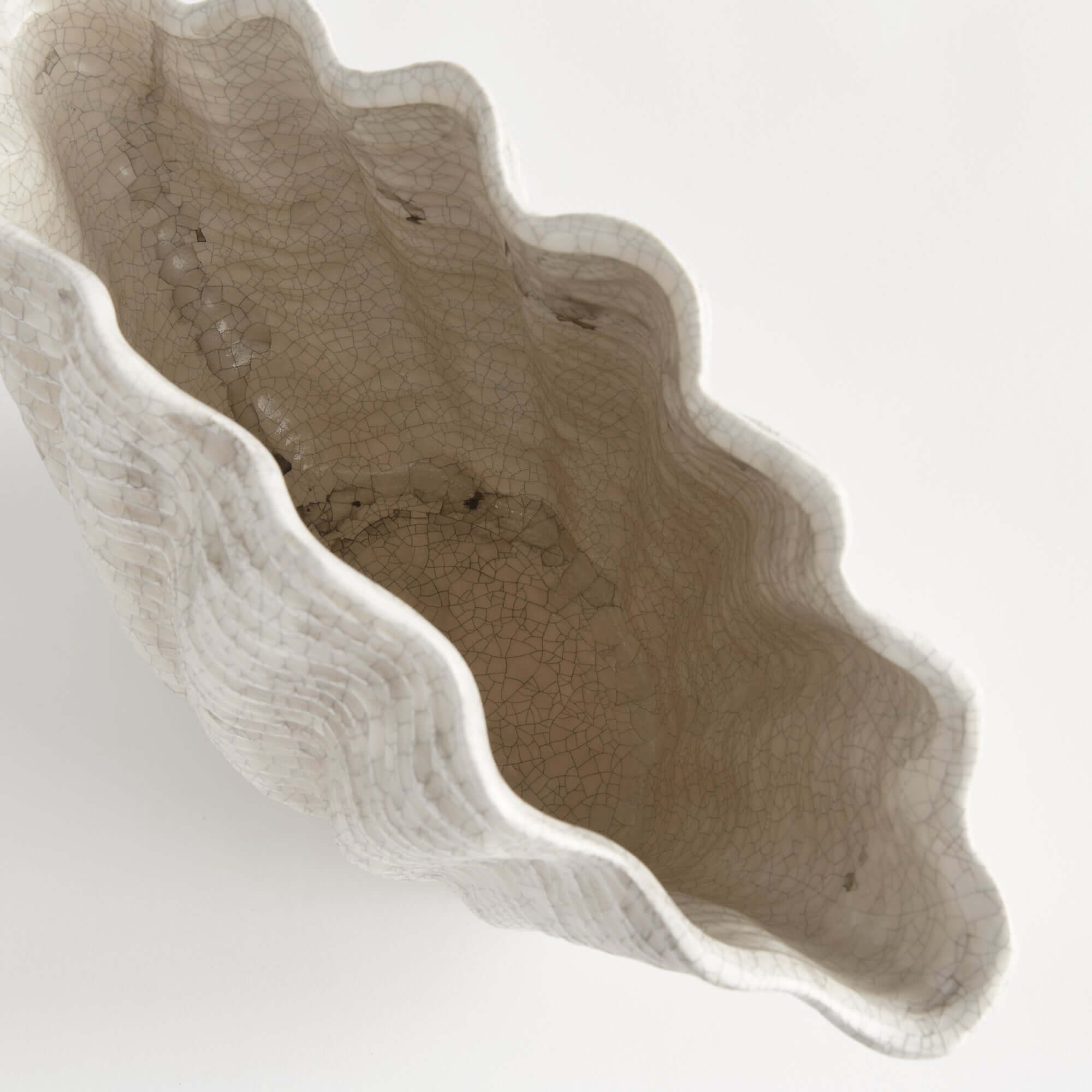 Vintage Coastal Ceramic Shell Vase