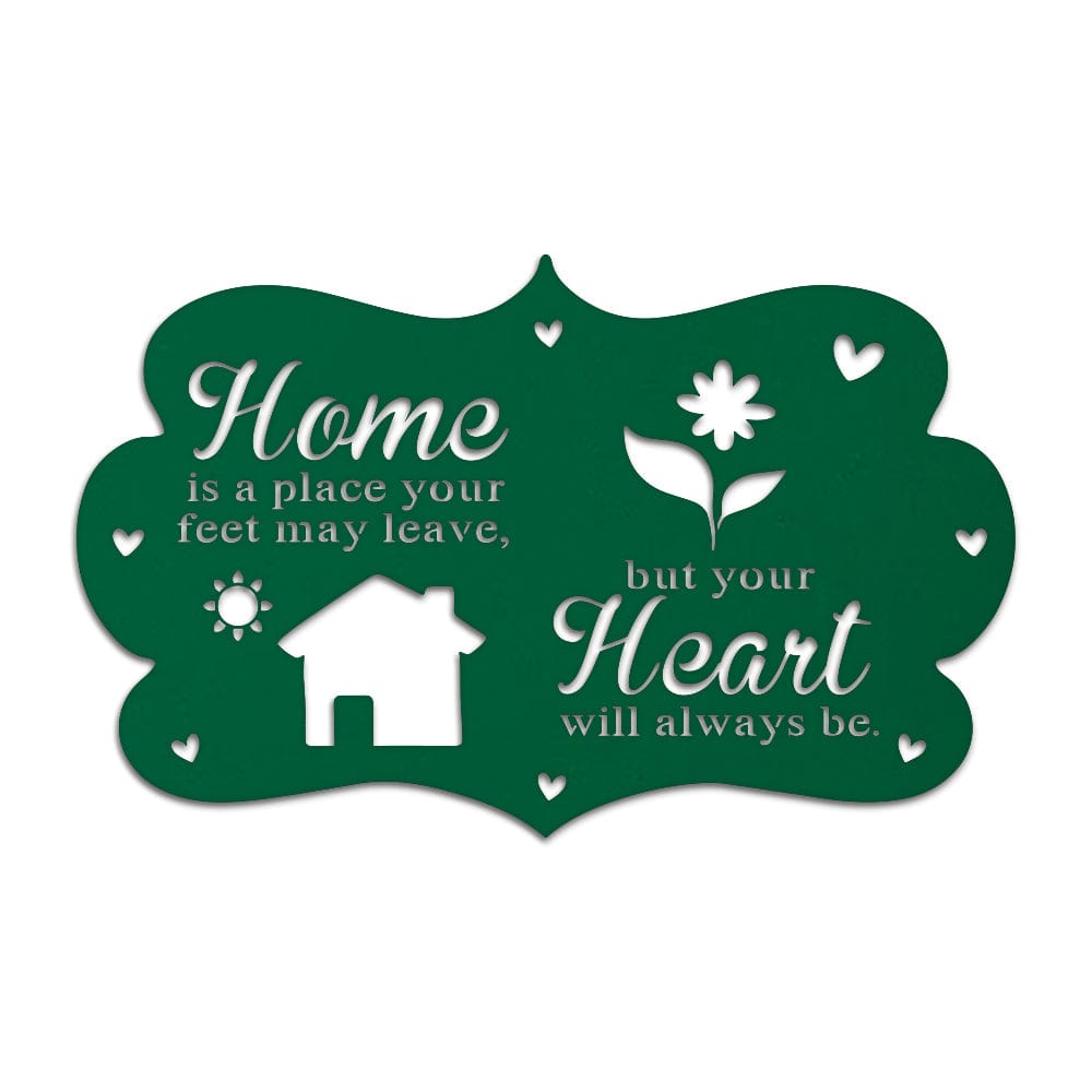 Garden Home & Heart Sign - Metal Sign