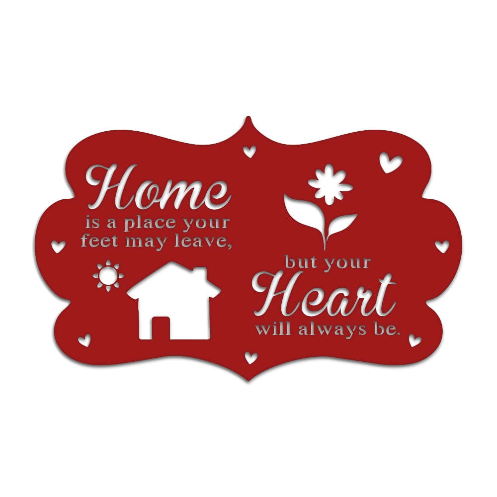 Garden Home & Heart Sign - Metal Sign