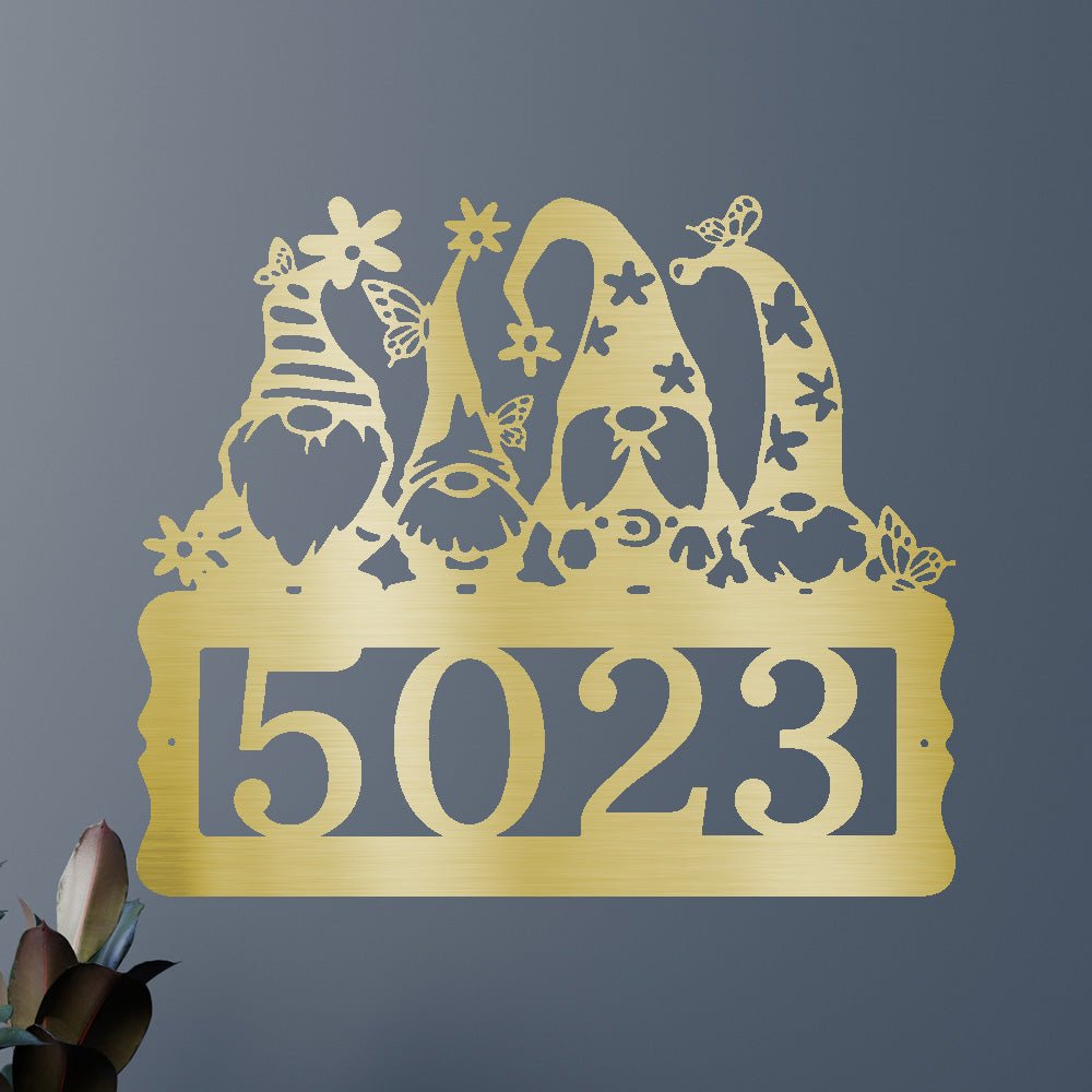 Gnome Address Personalized Gifts - Custom Metal Sign