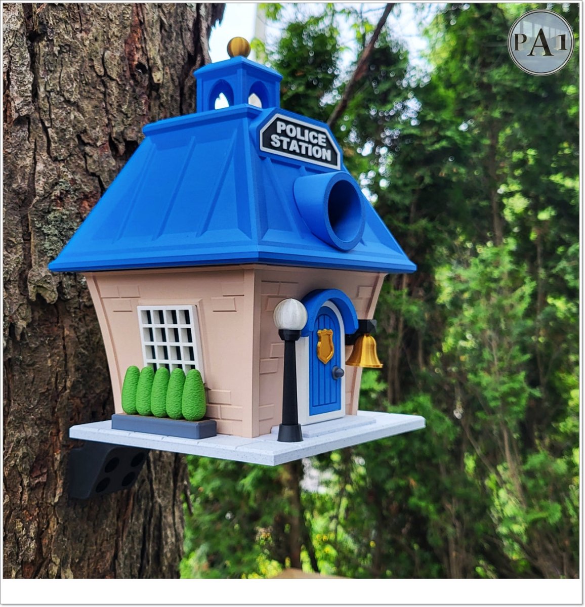 Police Station Birdhouse – Fun Law Enforcement Birdhouse for Garden or Home Decor