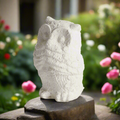 Weathered Terracotta Owl Garden Statue
