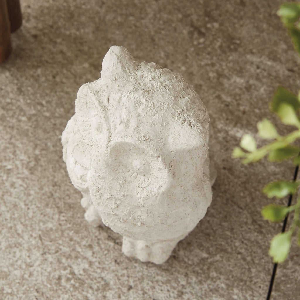 Weathered Terracotta Owl Garden Statue