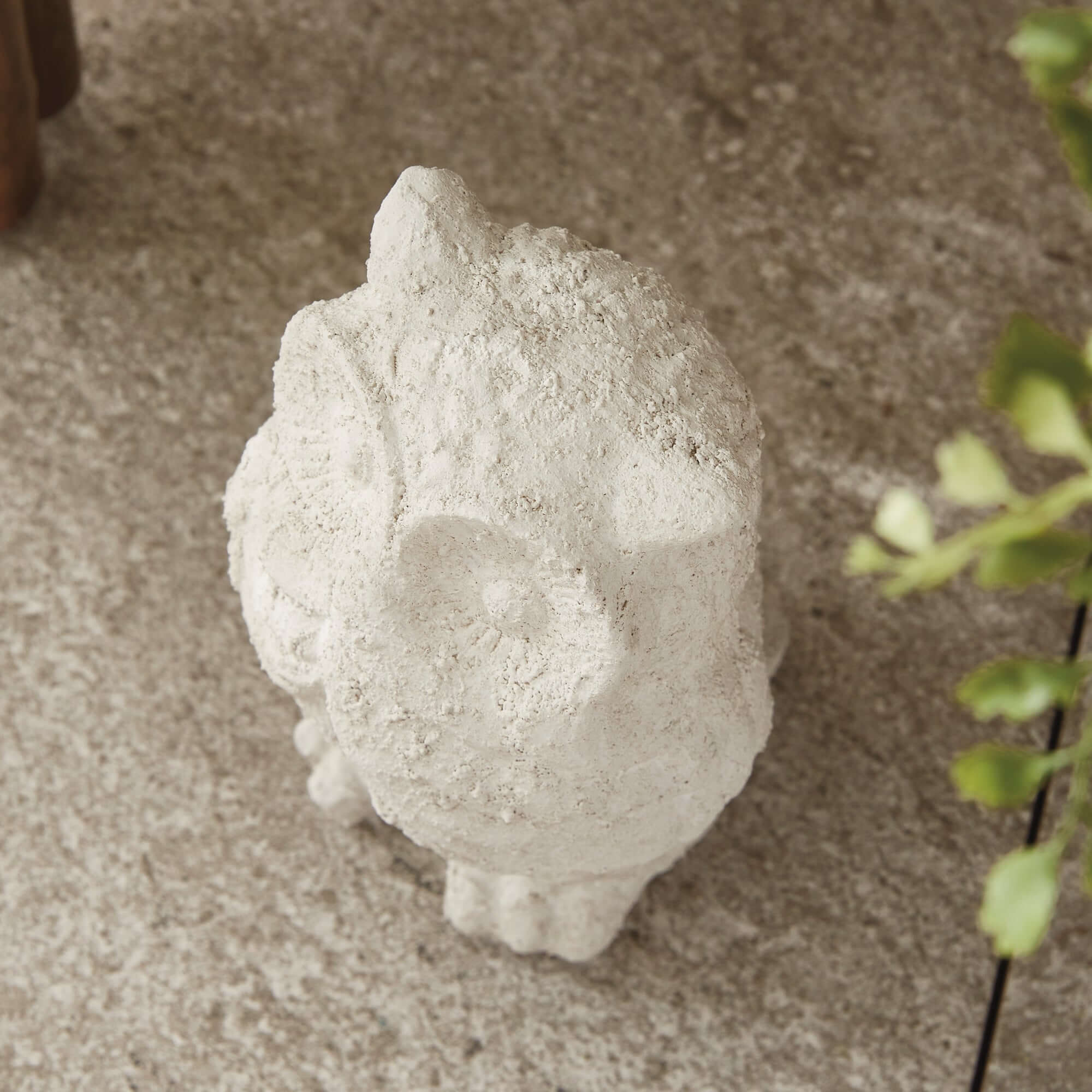 Weathered Terracotta Owl Garden Statue